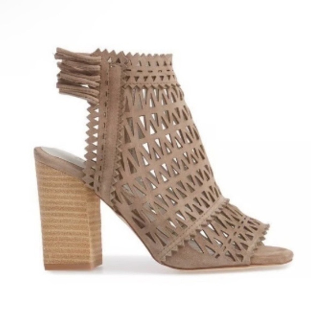 Jeffrey Campbell Taupe Cutout Block Heels